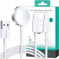 JOYROOM 3 In 1 Cable S-Iw007 Magnetic Charger Usb-A - Lightning 1.2M - White