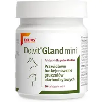 Dolfos Dolvit Gland Mini 60 comprimés : complément alimentaire favorisant le bon fonctionnement des glandes anales chez les chiens et les chats