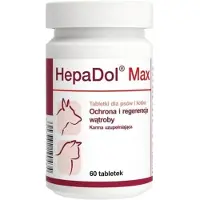 Dolfos Hepadol Max 60 comprimés : complément alimentaire favorisant le bon fonctionnement du foie chez le chien et le chat