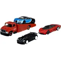 Mattel Set #10 Hyper car avec BUGATTI Chiron, KOENIGSEGG Agera et McLAREN Speedtail, MATHCR54, échelle1/64,