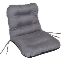 Hobbygarden coussin de chaise de jardin - 96×48 cm - siège et dossier, 7 cm d'épaisseur, tissu Oxford, résistant aux intempéries et confortable, couleur ASCHGRAU