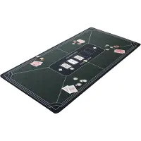 Engelhart Tapis de poker vert 118x59cm