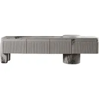 AEA Meuble TV moderne en bois pour salon, meuble bas, meuble TV, neuf