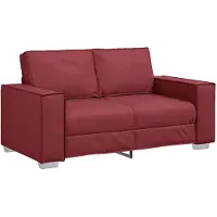 vidaXL Canapé deux places , rouge vin, 160 cm, similicuir