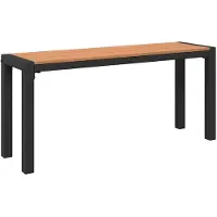 vidaXL Banc de jardin brun 100 x 28 x 45 cm Acier