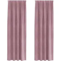 vidaXL Rideaux occultants 2 pcs rose foncé 140 x 260 cm velours