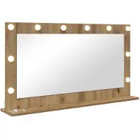 vidaXL Miroir de salle de bain , style artisanal, chêne, 100 x 55 x 18 cm, rectangulaire