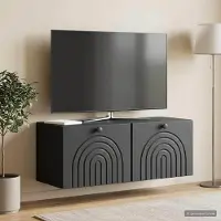 Prolenta Maison Exclusive - Meuble TV mural noir 78,5 x 31 x 30 cm