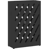vidaXL Porte-parapluie avec stockage Noir 28 x 12 x 41 cm Acier