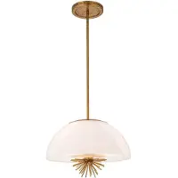 Elstead Lighting Elstead Staring Pendelleuchte E14 3-fach Gebeiztes Gold Opal (E14)