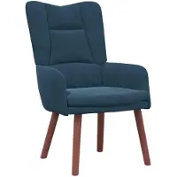 vidaXL Fauteuil relaxant Bleu 63 x 67 x 94 cm Velours