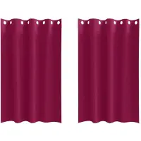 vidaXL Rideaux occultants avec anneaux 2 pcs rouge vin 175 x 140 cm