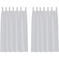 vidaXL Rideau en Voile 2 pcs Gris clair 175 x 140 cm Polyester