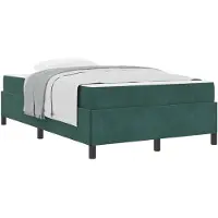 vidaXL Cadre de lit avec matelas vert foncé 120 x 200 cm Tissu