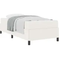 vidaXL Cadre de lit avec matelas Crème 100 x 200 cm Tissu