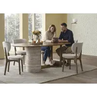 Xl Moebel Gmbh Ensemble de chaises de salle à manger, style moderne, structure en bois beige, rembourrage moelleux