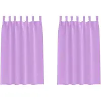 vidaXL Rideaux occultants avec anneaux 2 pcs lilas 175 x 140 cm
