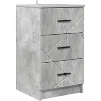 vidaXL Cabinet de chevet Gris béton 38 x 38 x 66 cm Bois d'ingénierie