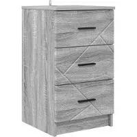 vidaXL Cabinet de chevet Sonoma gris 38 x 38 x 66 cm Bois d'ingénierie