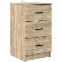 vidaXL Cabinet de chevet avec tiroir Chêne sonoma 38 x 38 x 66 cm