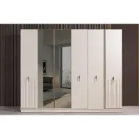AEA Armoire de style moderne, couleur blanche, neuve, pratique, pour chambre spacieuse