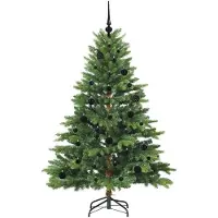 vidaXL Sapin de Noël artificiel avec 150 LED Vert 150 cm PE et PVC
