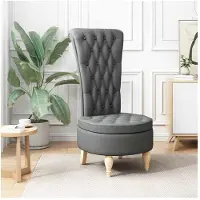 vidaXL Fauteuil-lit gris foncé 56,5 x 70 x 110 cm Tissu
