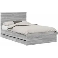 vidaXL Cadre de lit gris Sonoma 120 x 190 cm Bois d'ingénierie