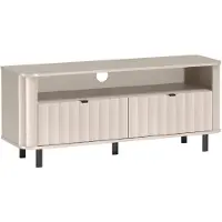 Selsey Novado - Buffet TV avec deux abattants et un compartiment ouvert, gris cachemire, 137 cm