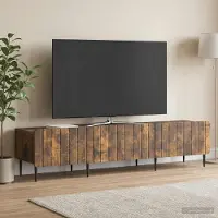 Prolenta Maison Exclusive - Meuble TV en chêne fumé 147 x 34,5 x 32 cm, aggloméré