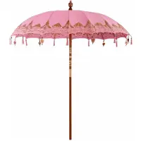 vidaXL Parasol balinais rose 215 x 215 x 260 cm