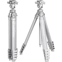 Leofoto Trépied ultra-compact série Azure AZ-235C+MBH-30, entièrement argenté