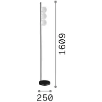 Ideal Lux Lampe sur pied , 3 ampoules G9, noire, IP20, modèle BINOMIO, référence 369327