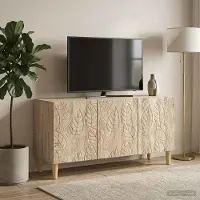 Prolenta Meuble TV exclusif - Dimensions : 99 x 34,5 x 50 cm. Matériau : panneaux de particules imitation chêne Sonoma