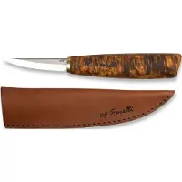 Roselli Carving knife short, Curly birch