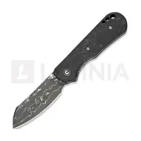 CIVIVI Crabby Damascus, Shredded Carbon Fibre