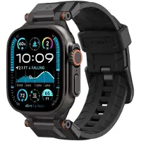 Spigen DuraPro Armor (44 mm, 45 mm, 46 mm, 49 mm, Nylon, Plastique, Polyuréthane thermoplastique (TPU)), Sangles de montre, Noir