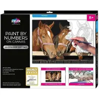 Zieler Paint By Numbers Horses Painting Kit Multicolore Enfants