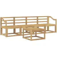 vidaXL Ensemble de canapés d'extérieur , 5 pièces, blanc, 59 x 59 x 37 cm