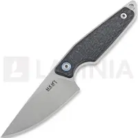 MKM Knives MKM Makro 1 Droppoint, Stonewashed Carbonfiber couteau fixe, Jesper Voxnaes design