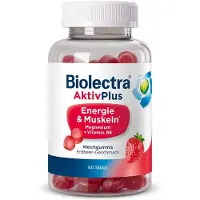 Hermes Arzneimittel GmbH Biolectra Aktivplus Énergie & Muscles - Bonbons gélifiés à la fraise - 60 pièces