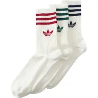 Adidas Chaussettes '3-Stripes Crew 3 Pairs' bleu marine / vert / rouge / blanc