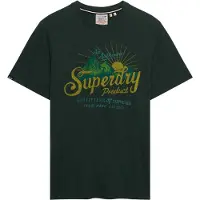 Superdry T-Shirt 'OUTDOORS MOUNTAIN' moutarde / vert foncé