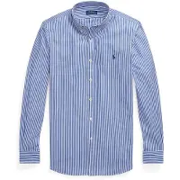 Ralph Lauren pour homme. 710928254008 Chemise slim en popeline stretch bleue (L), Casuel, Coton, Classique, Manche longue