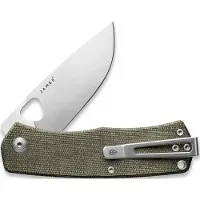 The James Brand Couteau pliant The Folsom - OD Green / Stainless / Micarta / Straight