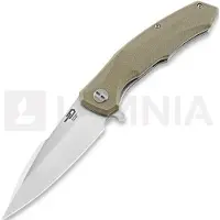 Bestech Couteau pliant Warwolf - Stonewash + Satin - G10, beige