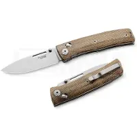 Lionsteel Couteau pliant NiNi - Full Scale - Natural Canvas Micarta