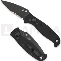 Spyderco Couteau pliant Autonomy 2, noir, lame à dents