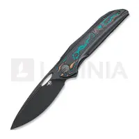 Bestech Couteau pliant Senu - PVD - Titanium w/Camo CF