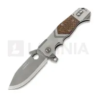 Andre de Villiers Couteau pliant Trailboss Wave Tab, Blasted & Handmade Rag Micarta